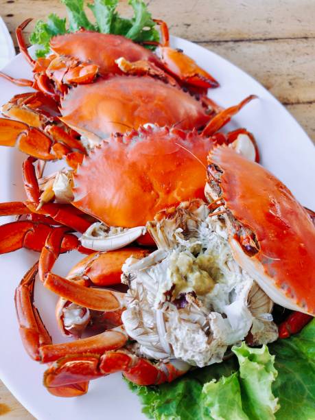 istock Steamed crabs, seafood 1557261211