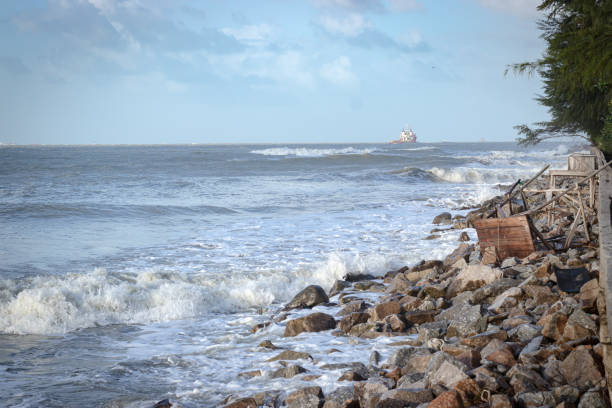 istock Sea wave on the rocky coastline, Thailand. 1557263873