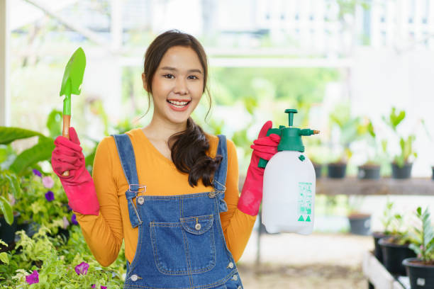istock female gardener portrait. 1557265264