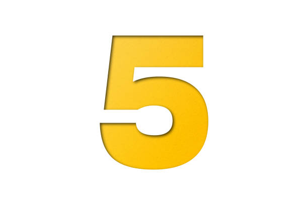 istock number 5 yellow paper font style isolated on white background 1557272125