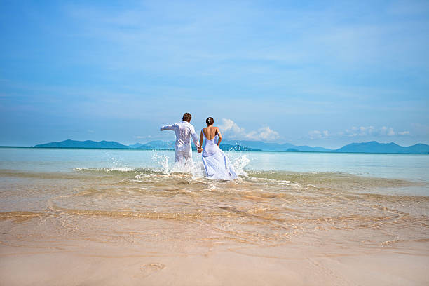 island wedding stock photo