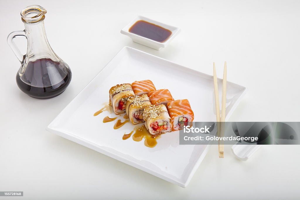 Sushi giapponese - Foto stock royalty-free di Alimentazione sana