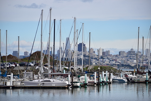 Marina near the Golden Gate Bridge in San Francisco, California