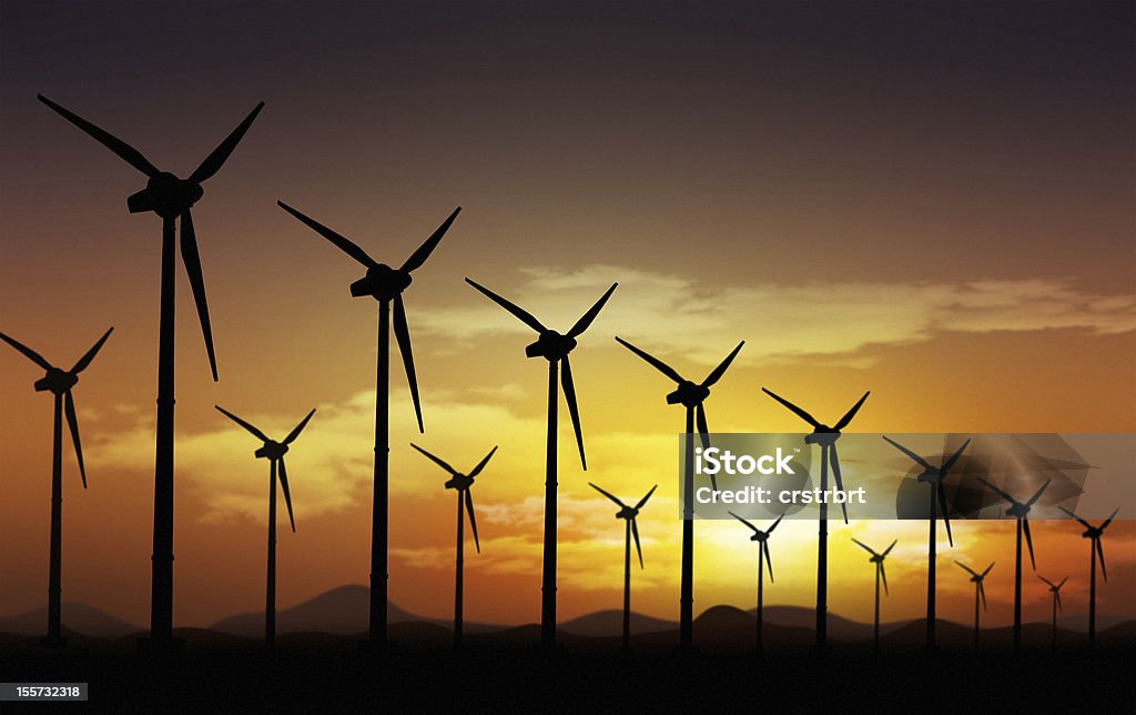 wind field wind field and wind turbines Choice Stock Photo
