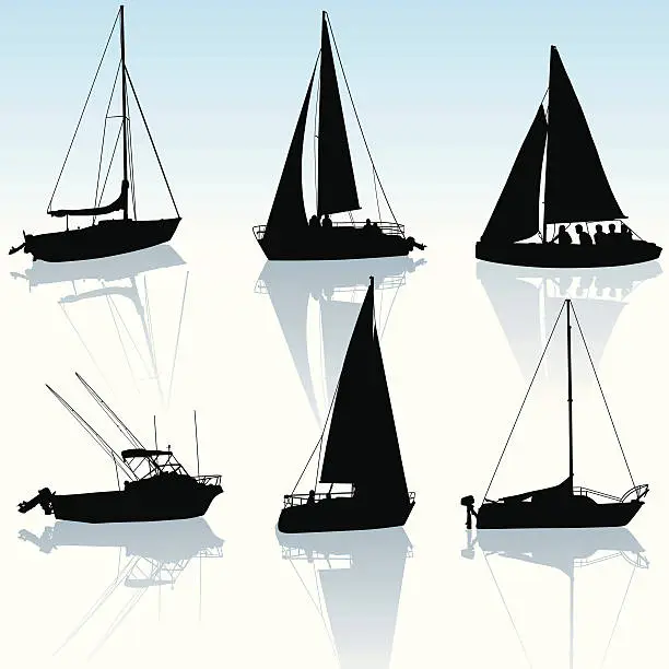 Vector illustration of Recreational Boating