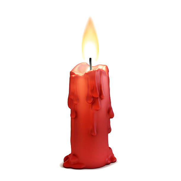 burning candle burning candle isolated over white candle wax stock pictures, royalty-free photos & images