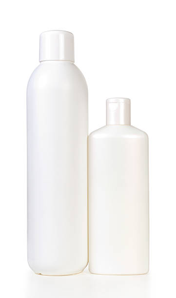 istock Two blank bottles of shampoo 155734880