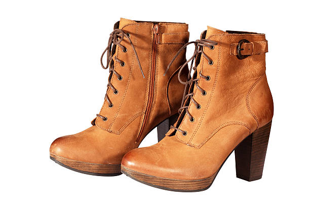 istock Pair of brown female boots. 155738746