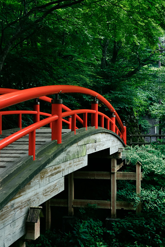 Ikaho, Gunma, Japan - August 04, 2007：Taiko Bridge at Ikaho Onsen town