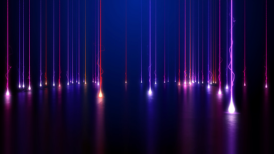 Laser electric lights on stage elegance abstract background.
