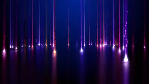 Photo of Laser electric lights on stage elegance abstract background