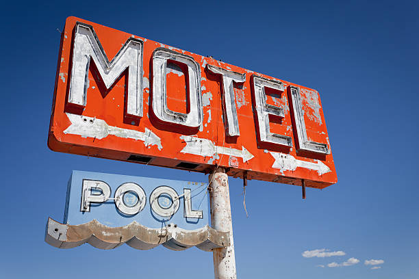 istock Old Vintage, neon motel sign on Route 66 155742552
