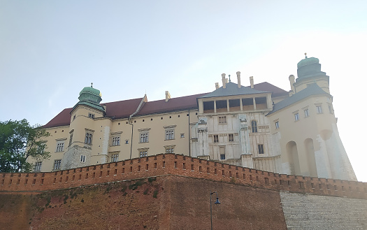 Krakow, Poland - May 21, 2023: Wawel Royal Castle or Zamek Krolewski na Wawelu. Krakow at Poland.