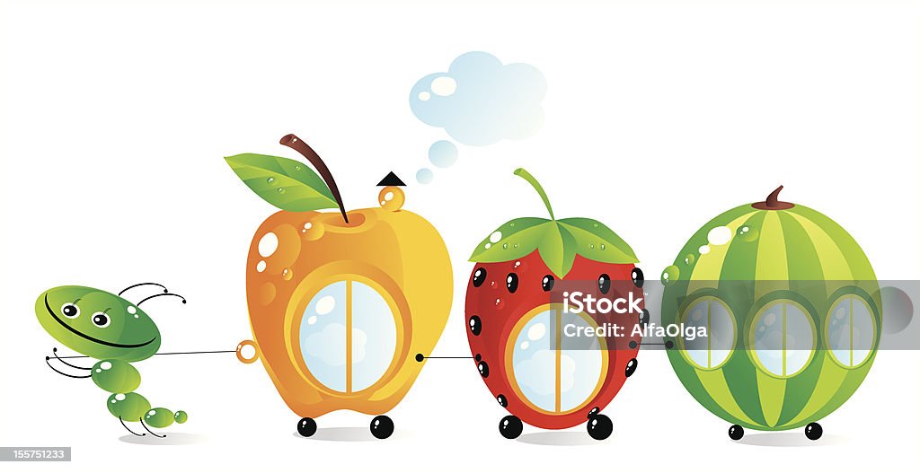 Fruit Train Stock Illustration - Download Image Now - Apple - Fruit, Arts  Culture and Entertainment, Berry Fruit - iStock