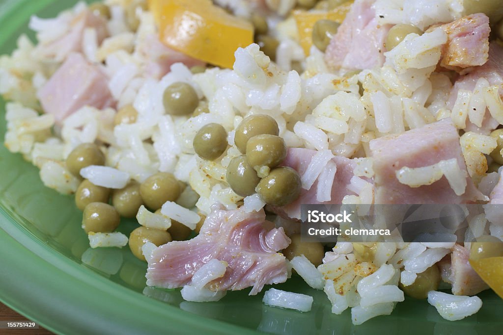 Caril Aroma de arroz com Presunto, ervilhas e Pimenta - Royalty-free Almoço Foto de stock