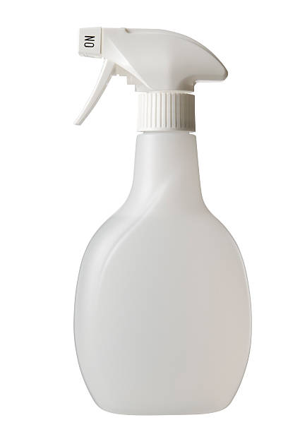 istock Isolated shot of blank white spray bottle on white background 155751763
