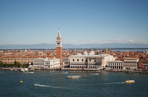 A scenic view of the Venice cityscape in Italy