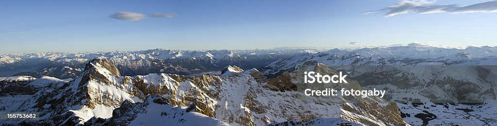 Panoramablick vom Berg Säntis - Lizenzfrei Alpen Stock-Foto