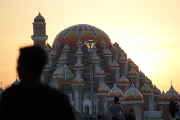 Sunset over the Mosque in Kairo, Egypt