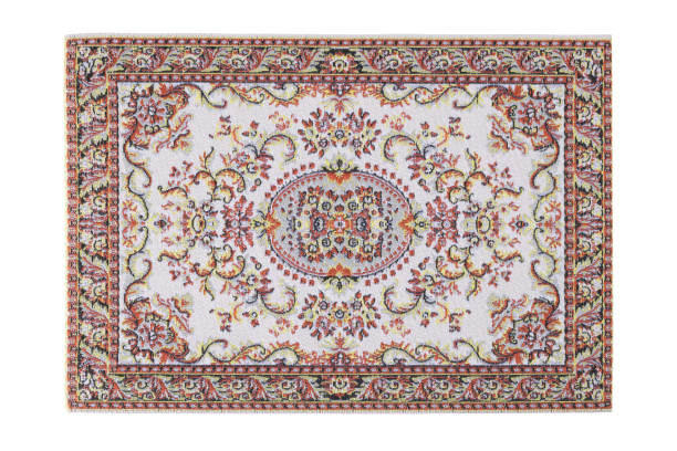 istock Colorful carpet isolated on white background in turkish style. 1557565292