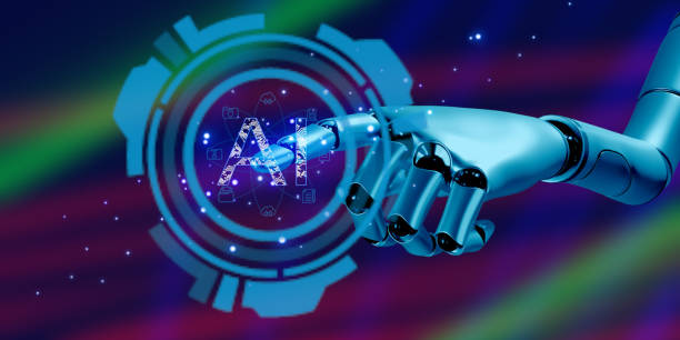 istock 3D robotic hand touching AI text and business icon on abstract background 1557573927