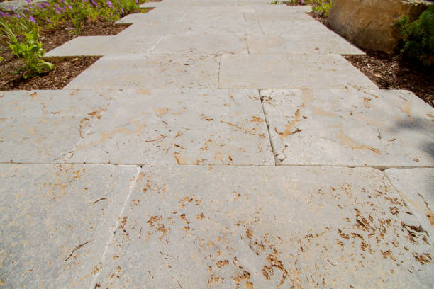 istock Terrace of limestone tiles 1557587915