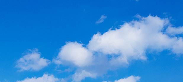 Summer blue sky with white beauty clouds