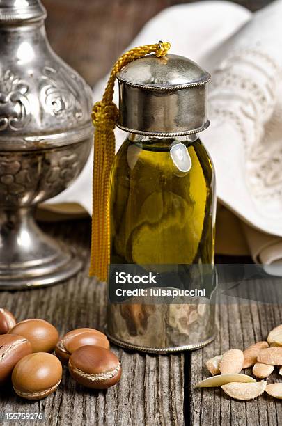 Argan Oil With Fruits Stock Photo - Download Image Now - Argan Oil, Argan Tree, Beauty Product