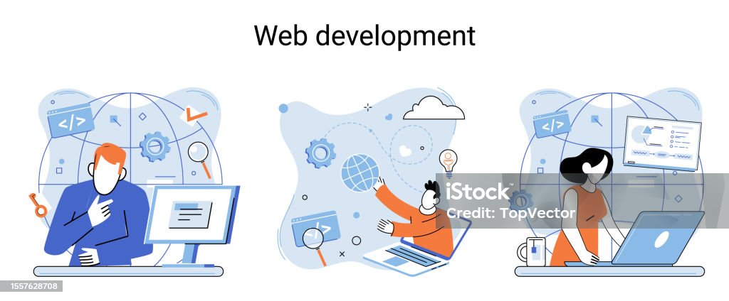 Web Development Coding And Programming Creation Digital Software Mobile ...