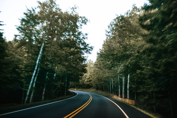 driving on the road in Canada