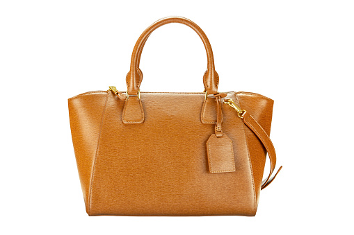 Leather bag for women in shop at Maspalomas, Gran Canaria