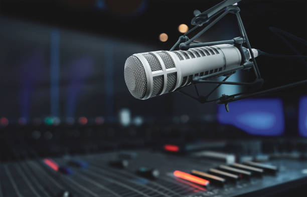 istock Professional microphone and sound mixer 1557674613