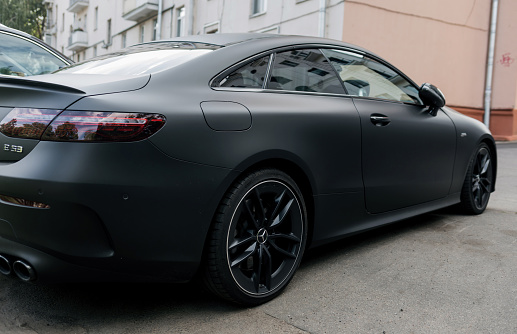 Minsk, Belarus, July 2023 -  Mercedes-AMG E53. Rear view mercedes benz