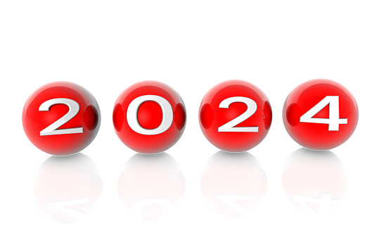 2024 Text on Red Balls