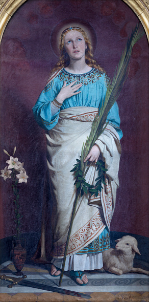 Varallo - The painting of St. Susanna in the church Collegiata di San Gaudenzio by Enrico Reffo (1899).