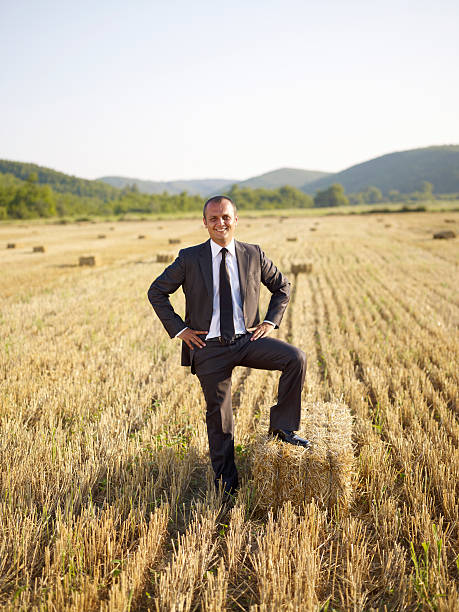 agricultural support Businessman working in field tail coat photos stock pictures, royalty-free photos & images