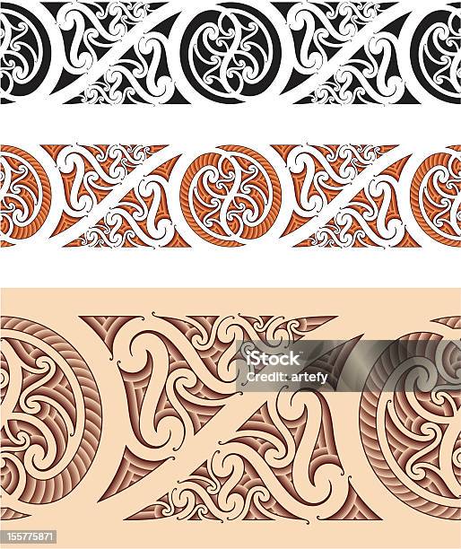 Motif Sans Couture De Style Maori Vecteurs libres de droits et plus d'images vectorielles de Art - Art, Art et Artisanat, Circonvolution