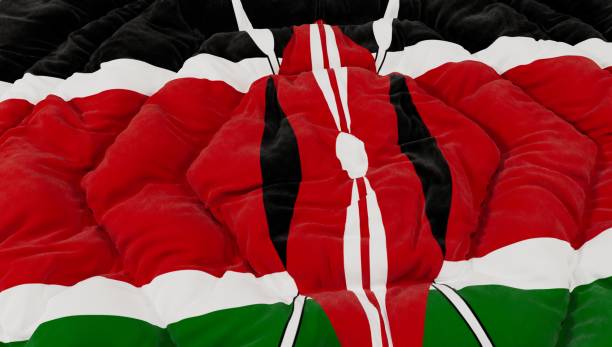 istock Kenya Flag High Details Wavy Background 1557764442
