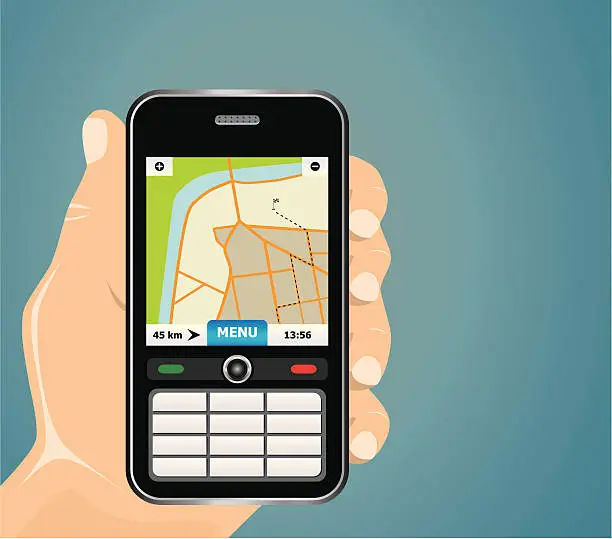 Vector illustration of Cellphone GPS