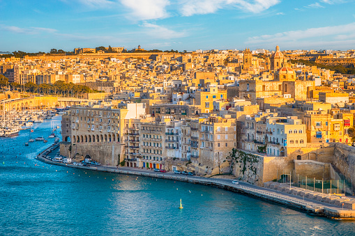 Valletta, Malta, April 03, 2024. a typical religious statue in the corner of the historic center of the city