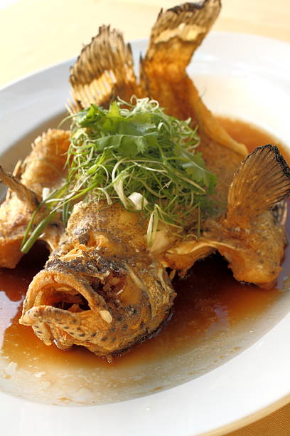 istock Chinese-styled Fried Fish in Superior Sauce 155780383