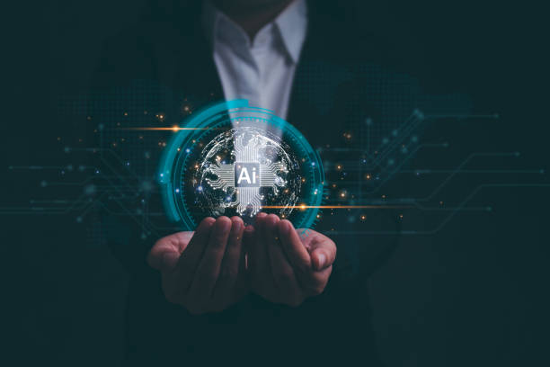 istock Ai tech, businesswoman show virtual graphic Global Internet connect Chatbot Chat with AI, Artificial Intelligence. using command prompt for generates something, Futuristic technology transformation. 1557816081