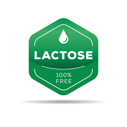 (Lactose free) label sign, vector illustration.