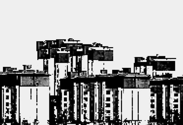 istock abstract black and white mosaic check city building monochrome pattern background 1557876907