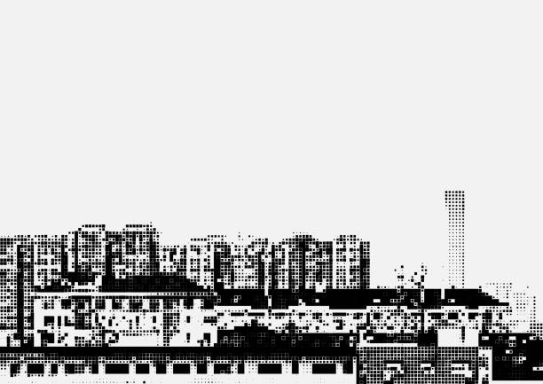 istock abstract black and white mosaic check city building monochrome pattern background 1557879032