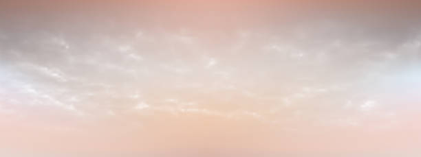 istock Sweet sky and white soft clouds floated in the sky on a clear day. Beautiful air and sunlight with beige cloud scape colorful. Sunset sky for background. Beige sky vector illustration. 1557885965