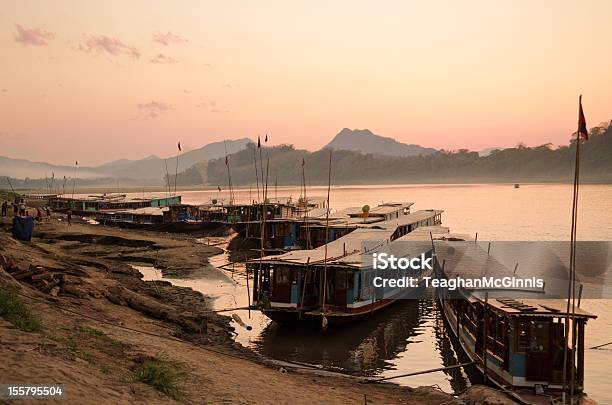Mekong River Boats Stock Photo - Download Image Now - Asia, Cultures, Horizontal
