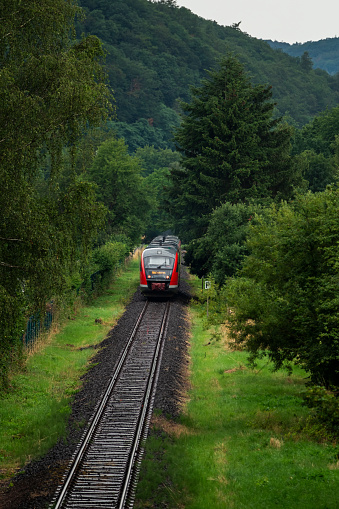 Train on railway. Germany.