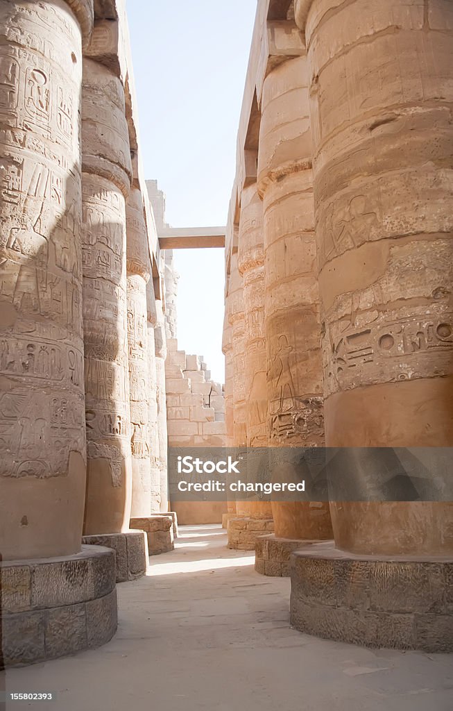 Храм Karnak, Египет - Стоковые фото Temple of Luxor Hypostyle Hall роялти-фри