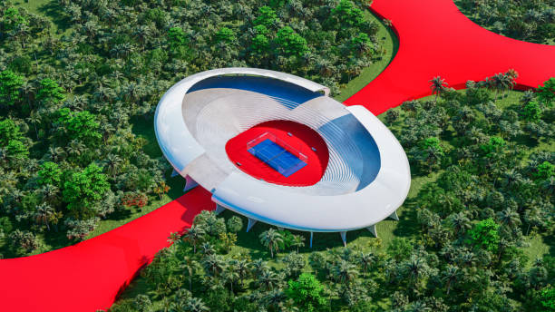 istock 3d digital render of eliptical shape padel stadium surrounded by trees 1558042014